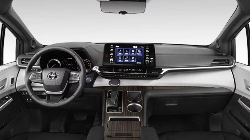 2023 Toyota Sienna interior featuring a spacious cabin and modern technology