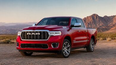 2026 Ram 1500 front exterior view showcasing bold grille design and premium full-size truck styling