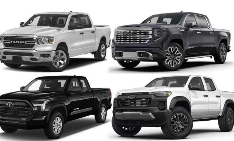 Best trucks for camper towing in 2026 parked in a mountain landscape