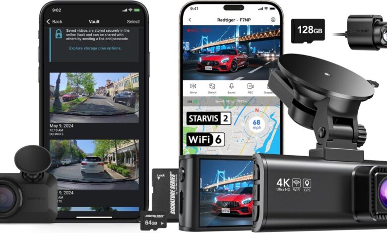 Three premium dash cameras for maximum driving safety