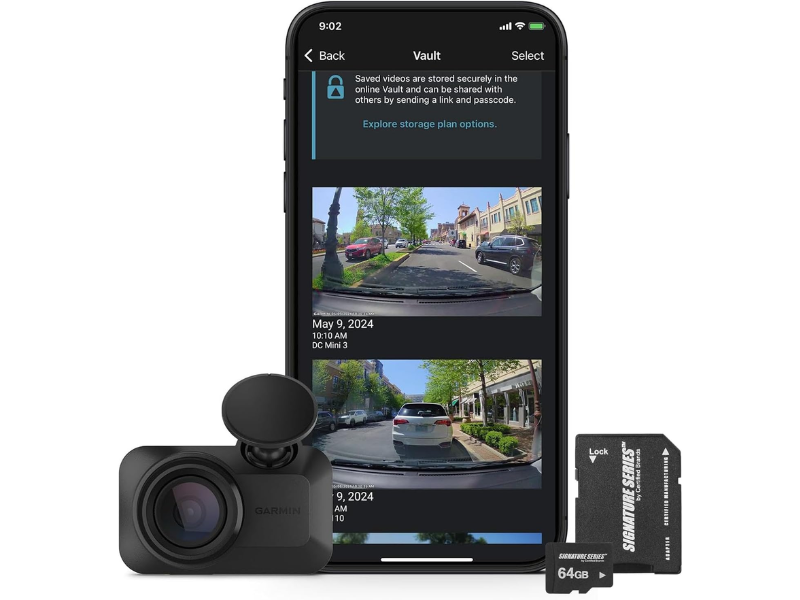 Garmin Dash Cam Mini 3 Ultracompact 1080p HD Camera | 140° FOV, Clarity Polarizer,