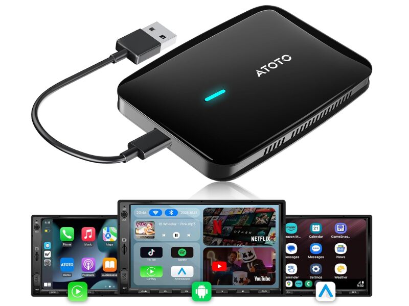 Magic AI Box wireless CarPlay adapter with Android Auto and streaming app support