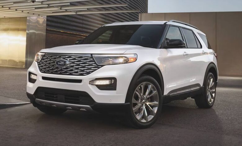 2023 Ford Explorer front three-quarter view showcasing exterior styling
