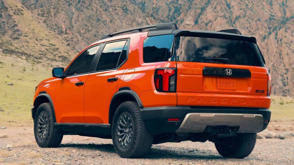 2026 Honda Passport rear view with taillights and cargo hatch