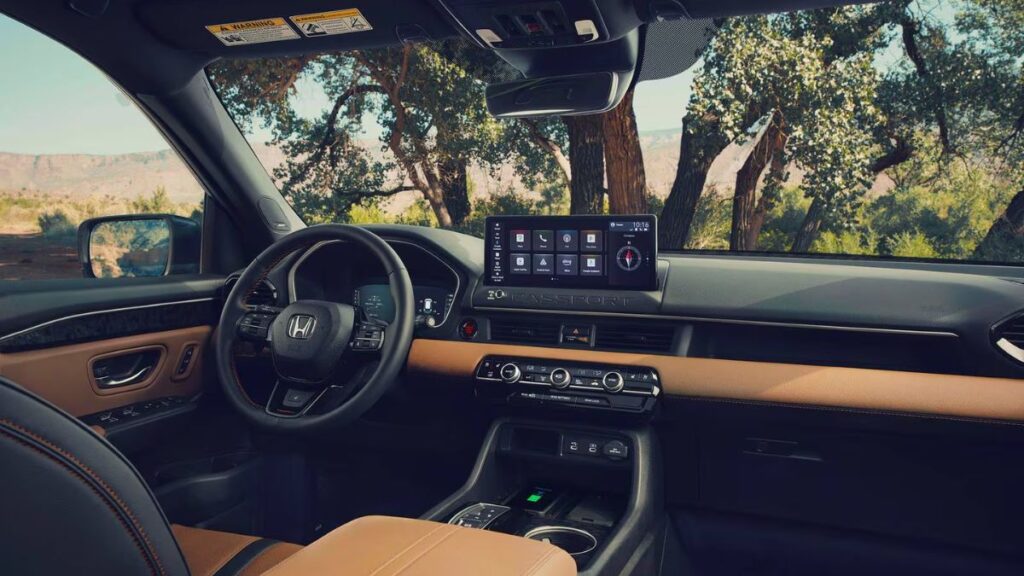 2026 Honda Passport interior dashboard and 12.3-inch touchscreen