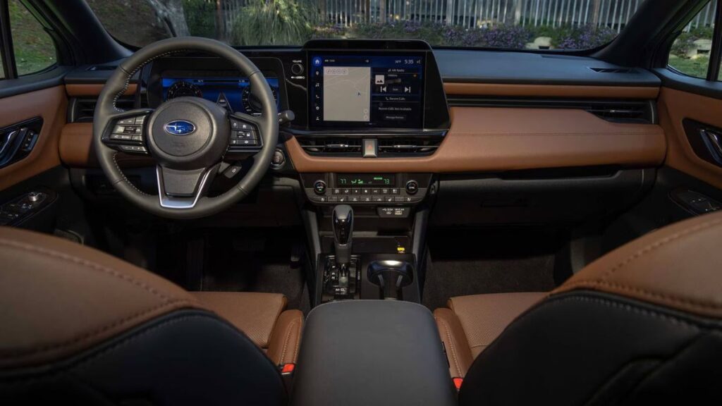 2026 Subaru Outback interior with digital gauge cluster and touchscreen