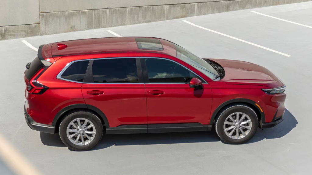 Side profile showing the SUV body design