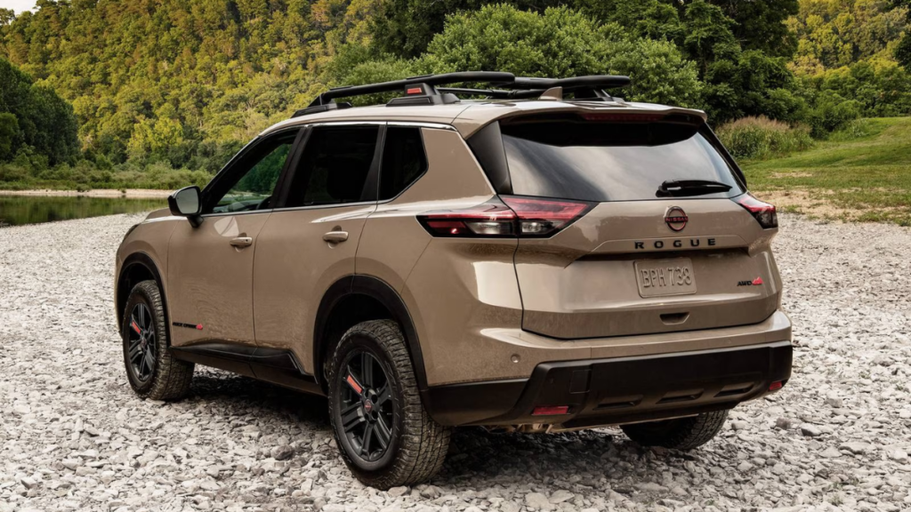 2026 Nissan Rogue rear view showing taillights and design