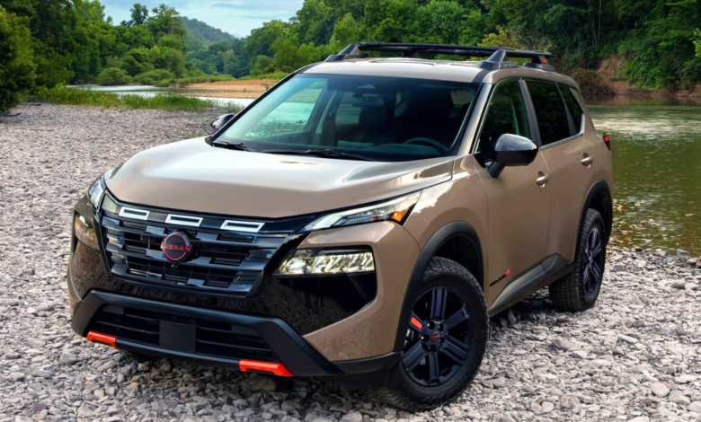 2026 Nissan Rogue front view parked outdoors
