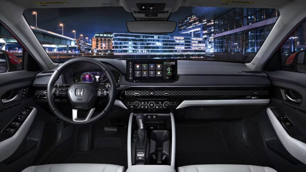 2026 Honda Accord interior showing the dashboard touchscreen and front seats