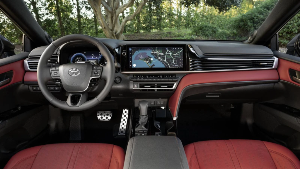 2026 Toyota Camry interior showing the dashboard, touchscreen, and center console